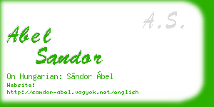 abel sandor business card
